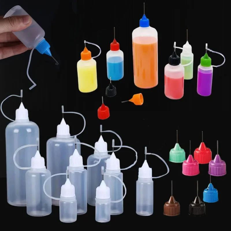 Compte-gouttes en plastique PE compressible, mini 3ml-100ml, HI w, bouteille de vape liquide en acier illac Tips E, échantillon réutilisable, beaucoup, 5 pièces