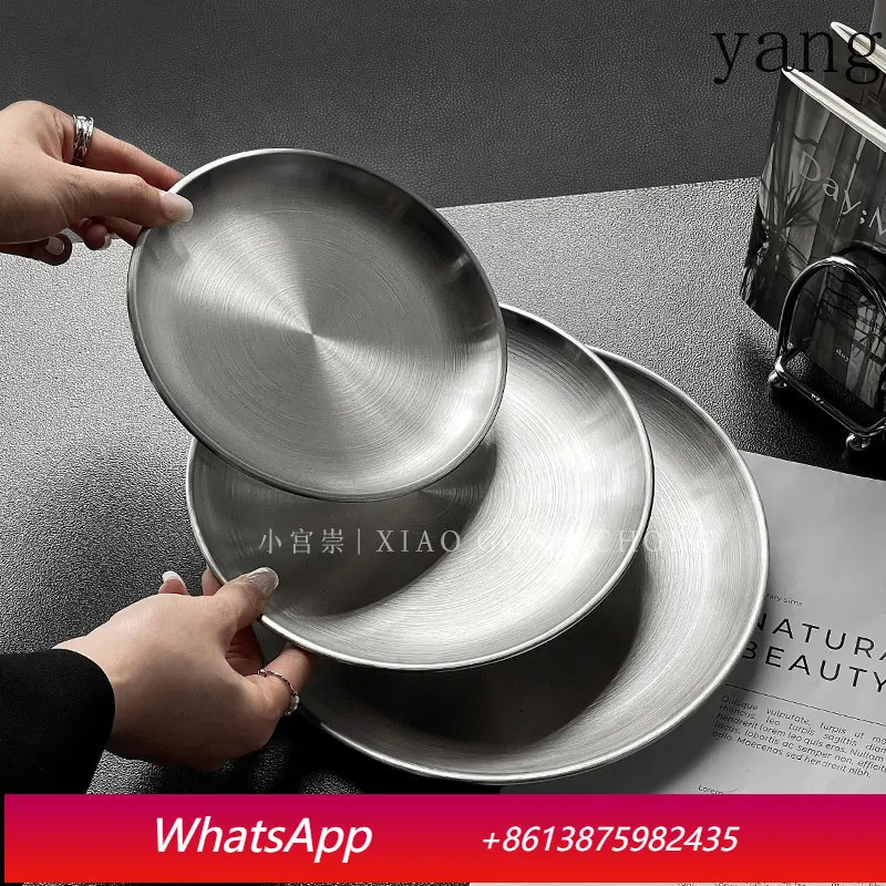 

CX high-value dessert stainless steel plate, Korean cake plate