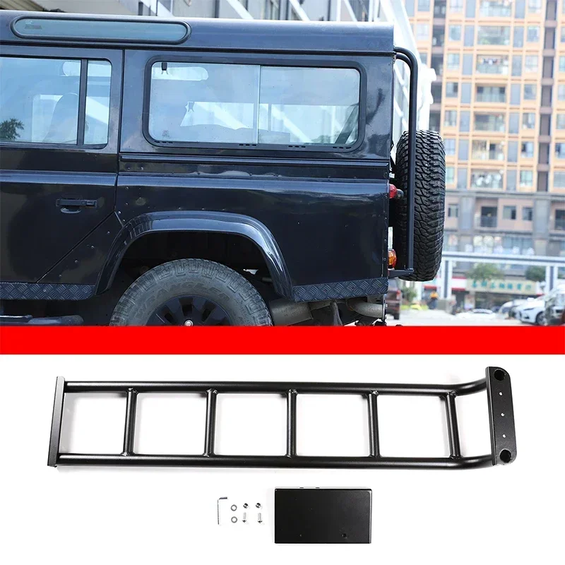 For Land Rover Defender 90 110 2004-2019 Car Rear Tailgate Ladder Roof Climbing Ladder Aluminum alloy Exterior Accessories