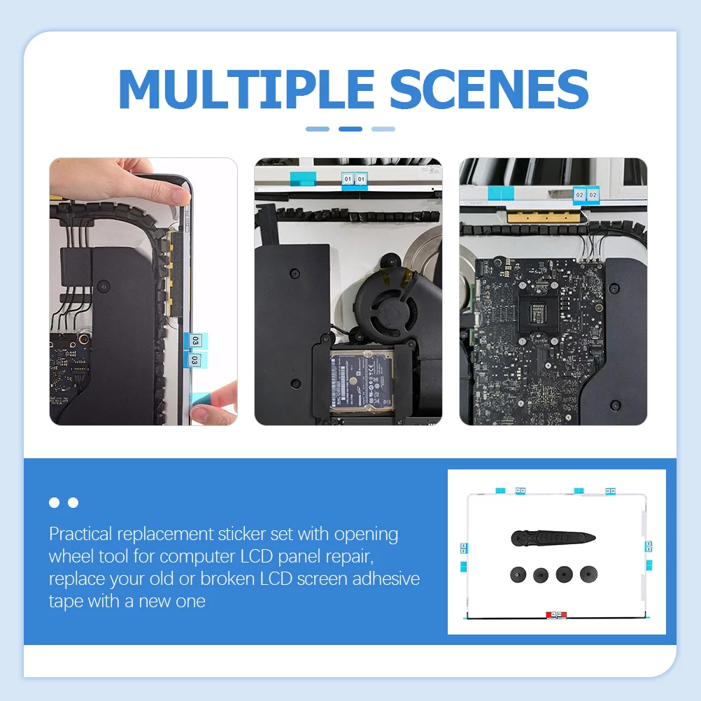 1Set LCD Panel Adhesive Tape Premium Replacement Sticker for Computer Screen Repair Opening Wheel Tool Compatible A1419