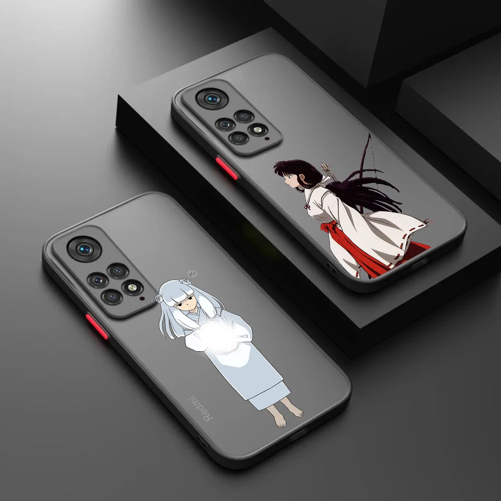 Phone Case For Redmi Note 11 11S 13 12 Pro 12c 5G Xiaomi 11t 12t 12x Lite Inuyasha Sesshoumaru Matte Frosted Translucent Cover