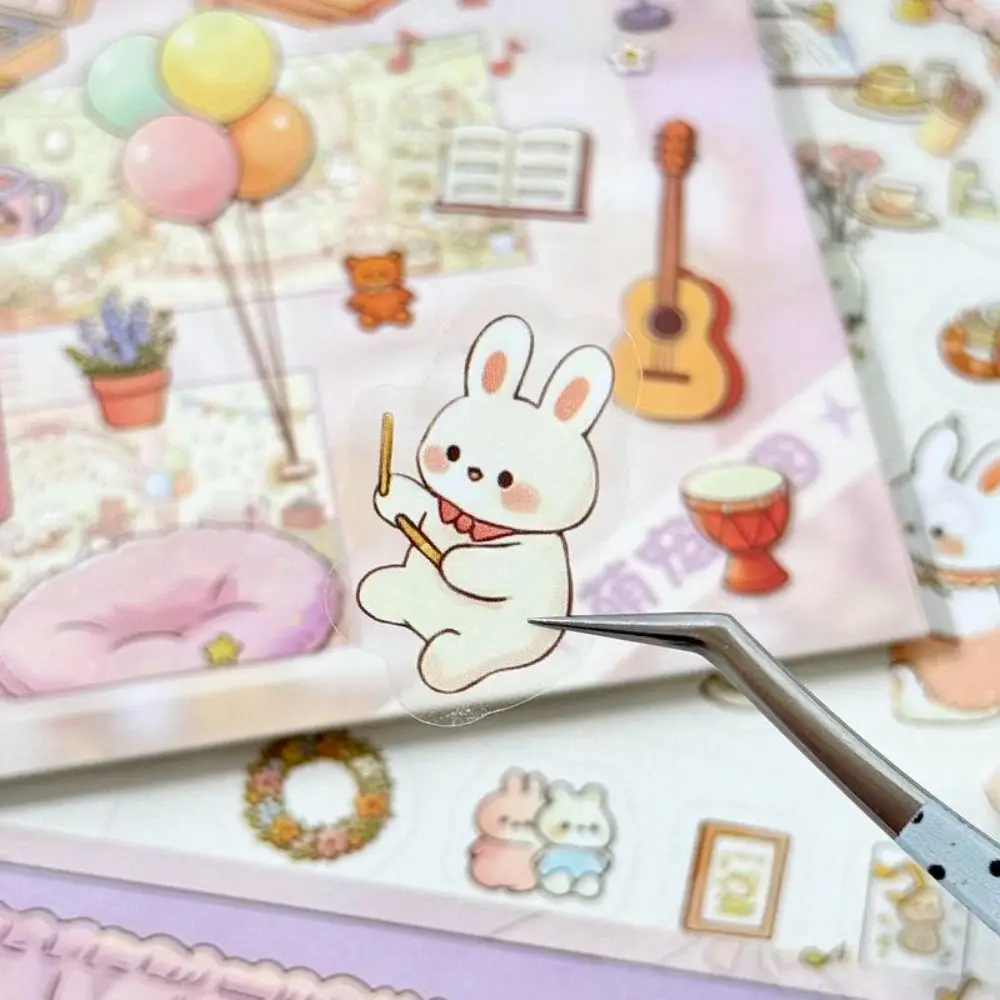 Self Adhesive Scene Building Sticker Book Cute Cartoon Style Printed Scenes Decorative Sticker Book Planner DIY
