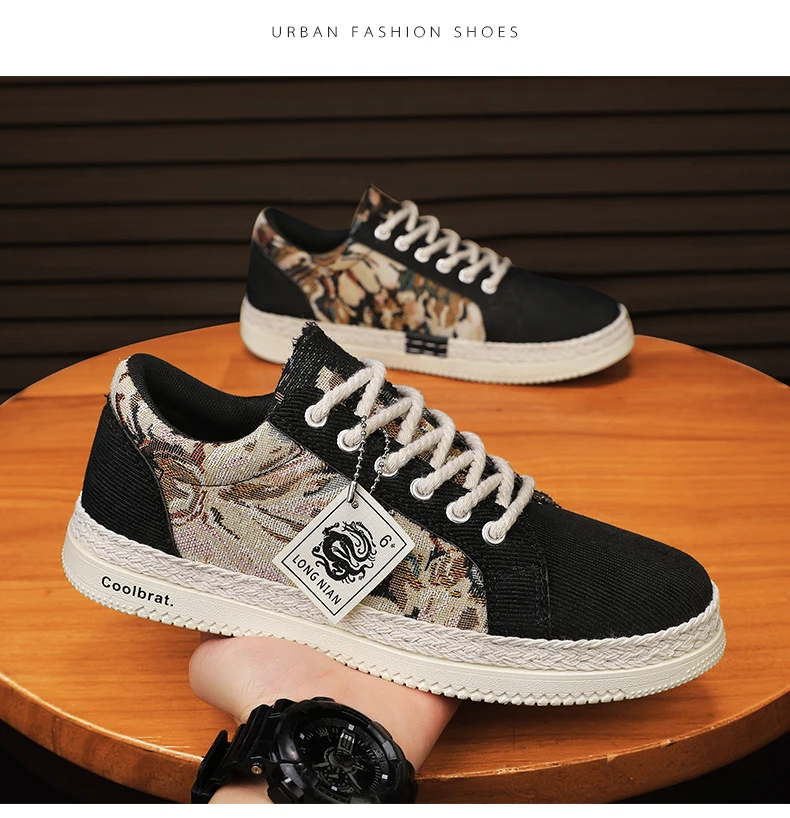 Herren Canvas Freizeitschuhe Frühling und Herbst Neue Atmungsaktive Weichsohlen Outdoor Flache Wanderschuhe Modische Vielseitige Sportschuhe – Detail 18