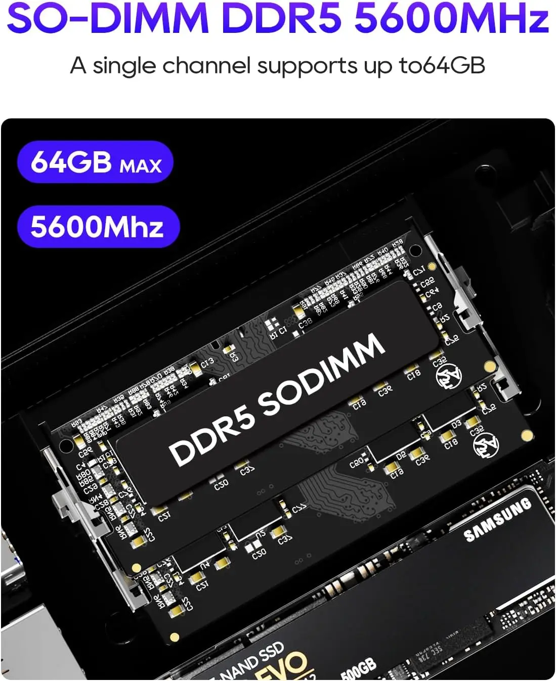 AOOSATR GEM12 MAX Mini PC AMD Ryzen 7 8745HS Radeon 780M OCuLink e Dual USB4 DDR5 5600MHz Mini Computador para Window 11