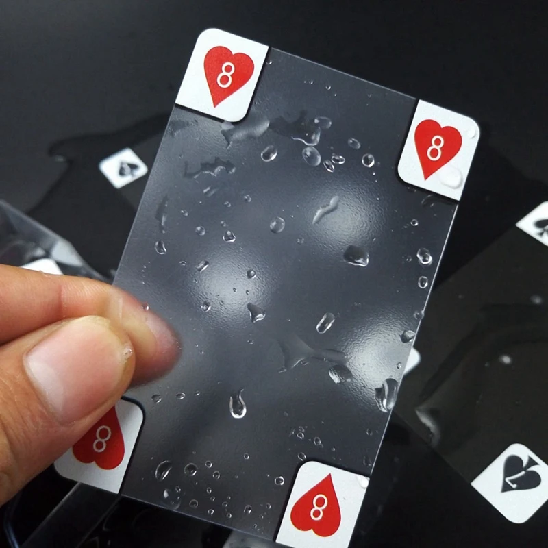 5X Creatieve Transparante Plastic Waterdichte Poker Nieuwigheid Poker Index Speelkaarten