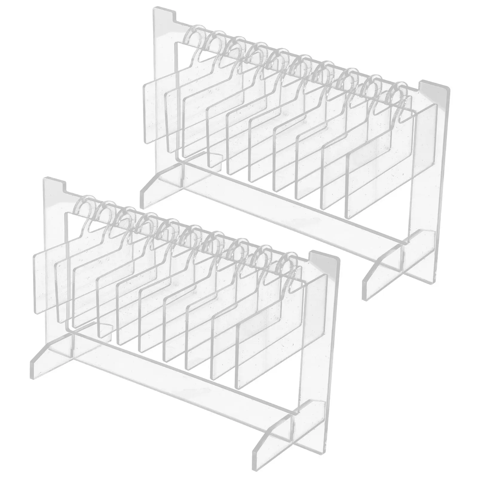 2Sets Acrylic Nails Display Board Transparent Nail Art Stand Nail Design Holder Manicure Show Rack Nails Display Rack