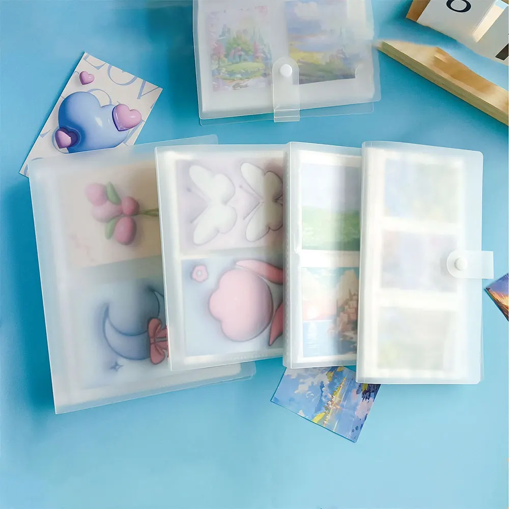 Durchsichtiges Fotoalbum, Kpop-Fotokartenhalter, Buch, Fotokarten, Binder, Kartenschutz, Sammlung, Bücher, Hüllenseiten, transparent, tragbar
