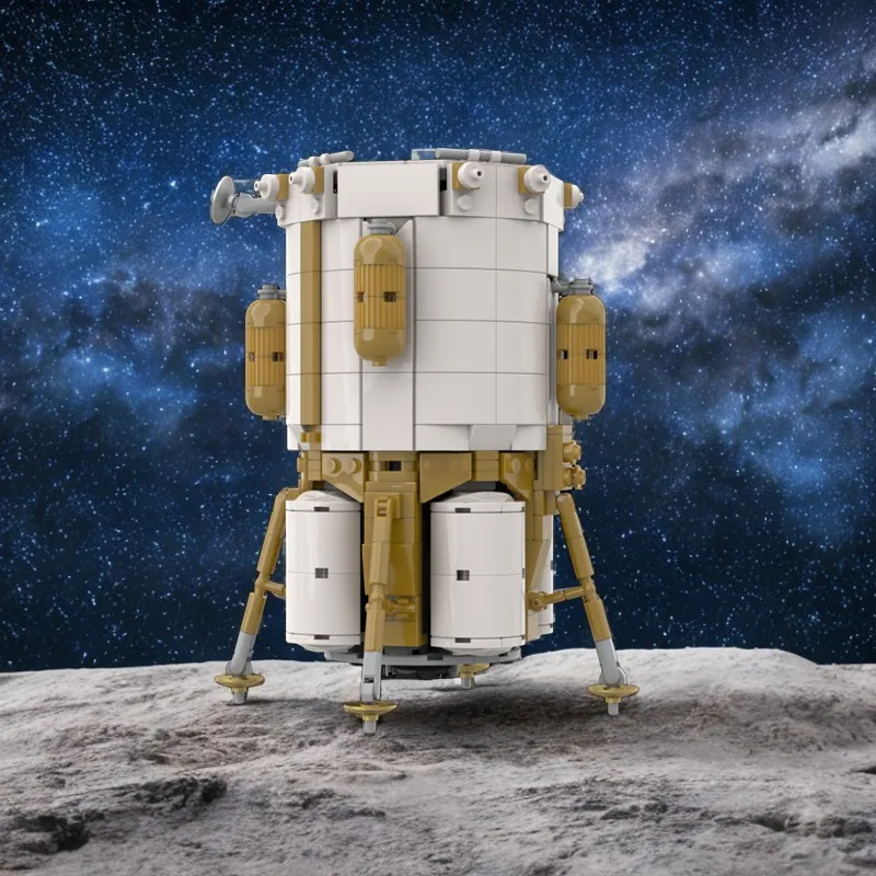 653pcs MOC Space Mark 1 Blue Moon Pathfinder Lunar Lander MK1-SN001 Model Building Blocks Architecture Idea Art Brick Creative