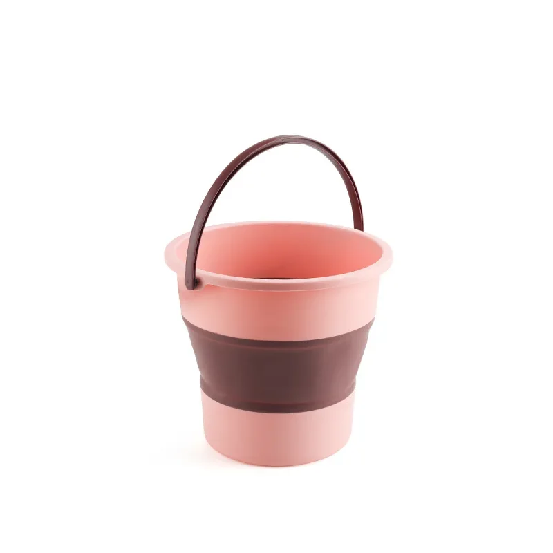 S4.6L Silicone Bucket for Fishing Promotion Folding Bucket Car Wash Outdoor Fishing Supplies Square Bathroom Kitchen Camp Bucket