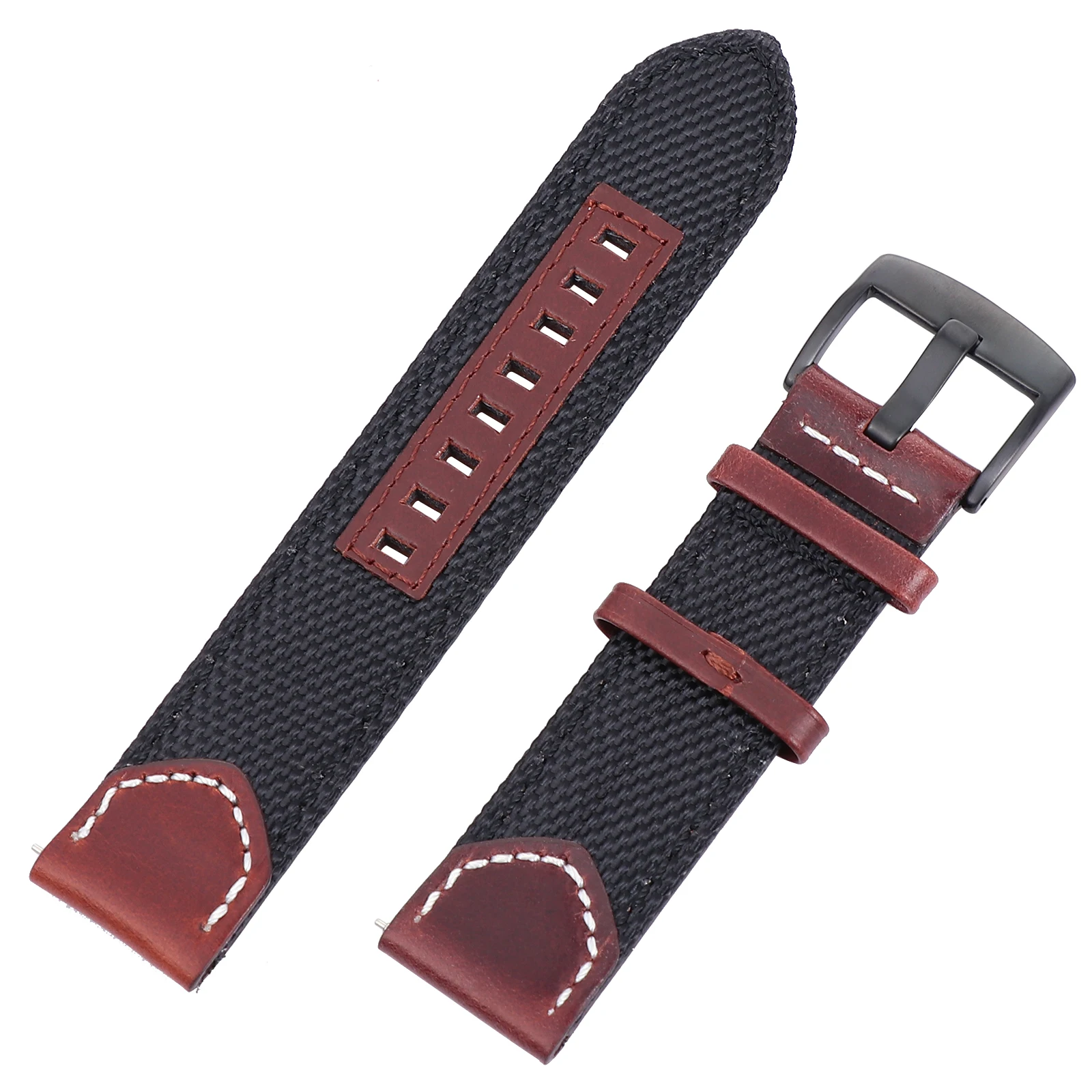 

22 мм ремешок для часов в стиле ретро, прочный мягкий регулируемый размер часов, черный сменный браслет, подарок