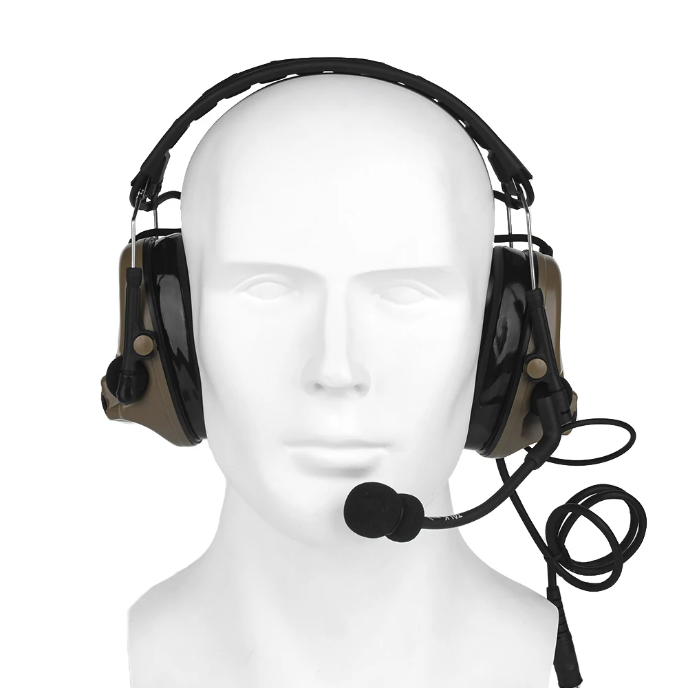 TAC-SKY WCOMTAC III New Detachable Headband Silica Gel Earcups Noise Headphone Sports Tactical Headset WYS0053