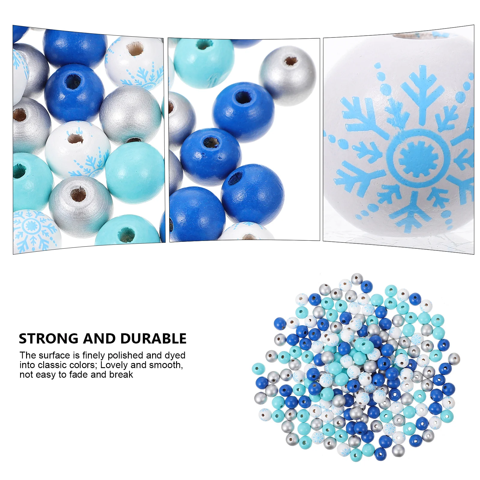 1 مجموعة DIY الحرفية الخرز الخشبي حبة مع حبل الهدايا الإبداعية للأصدقاء والعائلات شجرة المعلقات أساور القلائد #4