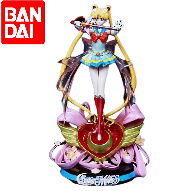 

34CM Sailor Moon Mars Jupiter Tsukino Usagi Princess Serenity Ver Girl Figure Anime Action Model adult PVC doll toys gifts