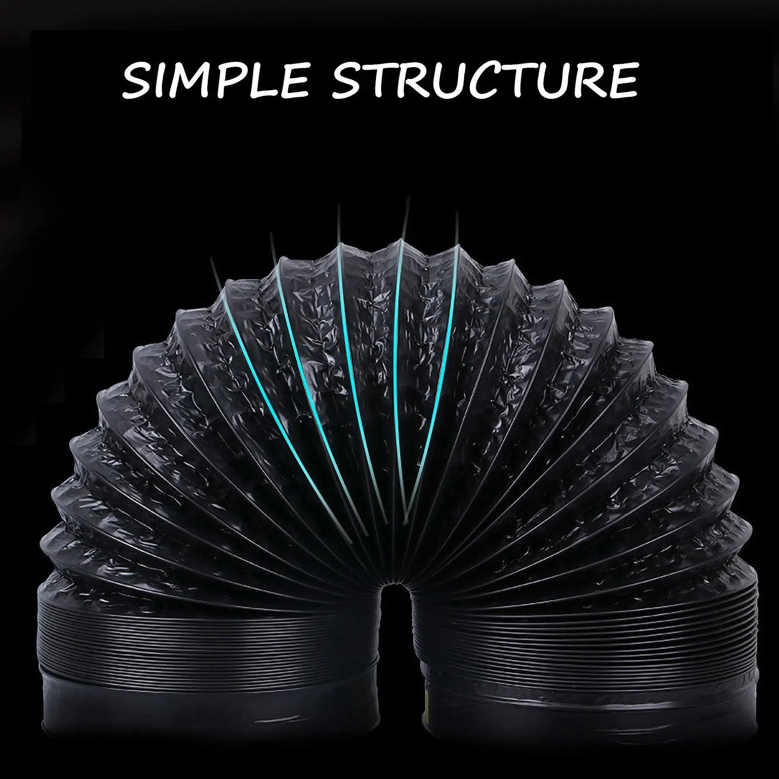 

Комплект гибких вентиляционных шлангов из ПВХ и алюминиевой фольги, усиленная вытяжная труба для кухонной сушилки, прочная, для вентиляции