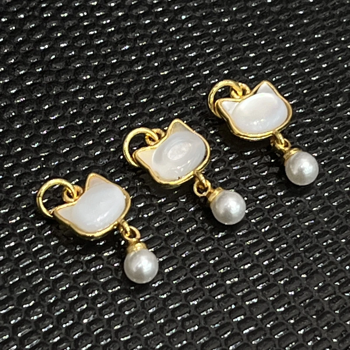 

5pcs Exquisite kitten Pearl Pendant Gold-plated Natural Freshwater Pearl Pendant for Making DIY Jewelry Necklace Earrings 9x15mm