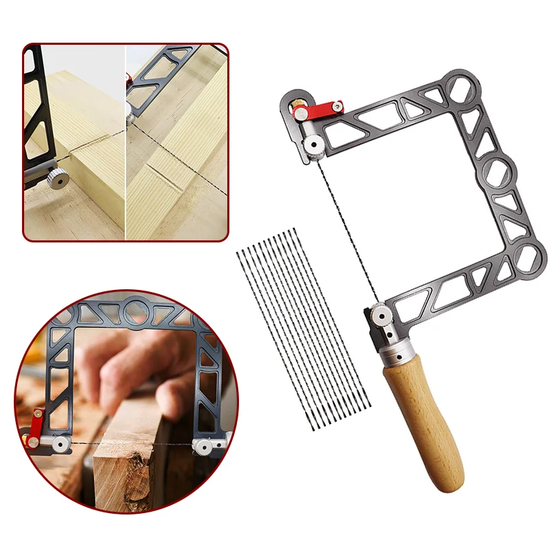 

Coping Saw Woodworking Drawing Wire SawAluminum Alloy Frame Curve Saw with Diamond Wirefor Ceramic Grass Wood Accurate Cutting