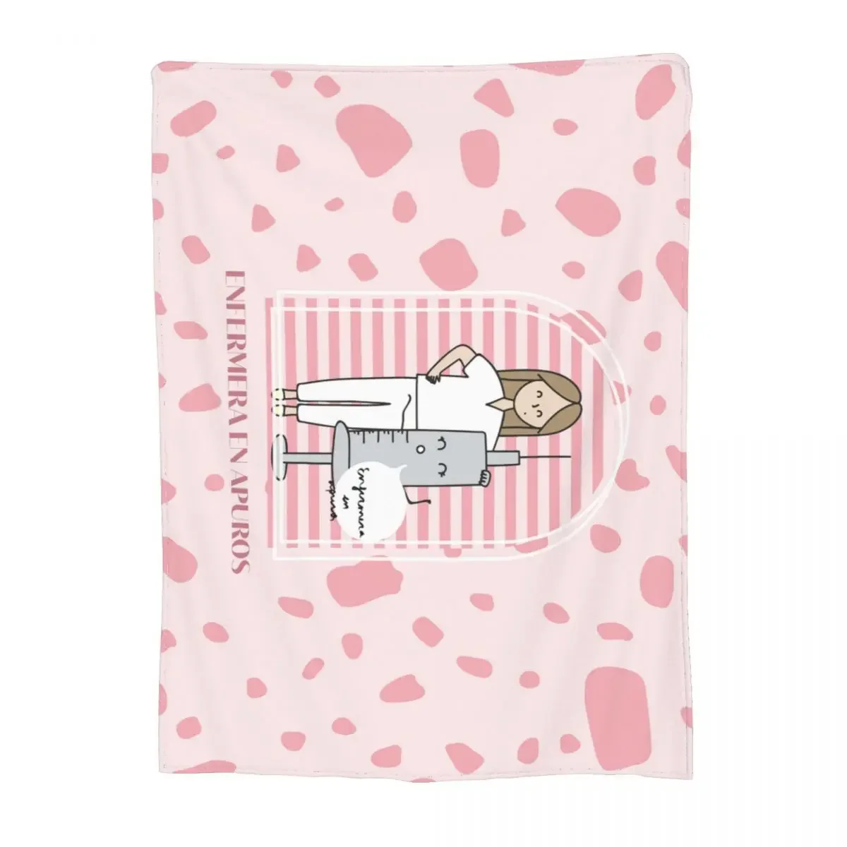 נוחות רופא אחות enfermera en apurs שמיכה סחורה ספה דקורטיבית זריקת שמיכות פלאנל חיצוני