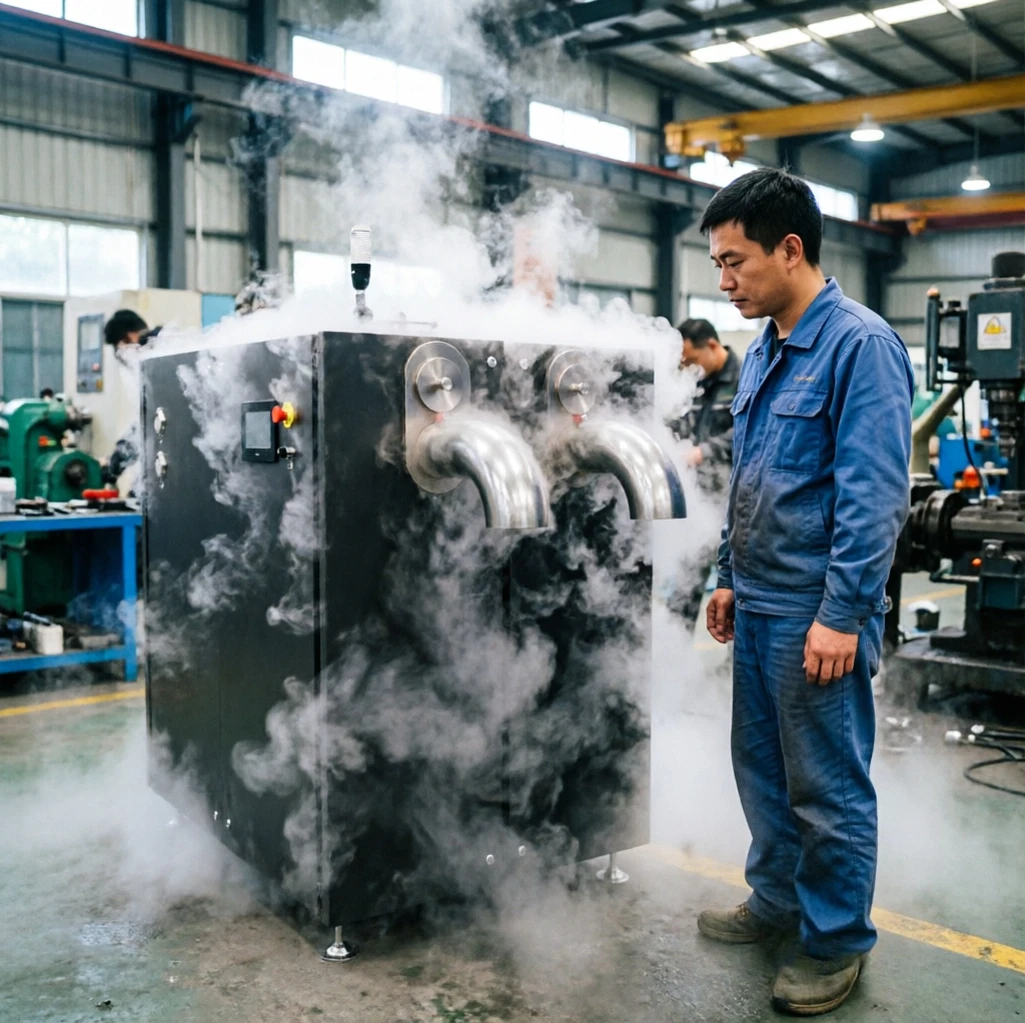 Dry Ice Pellet Maker Insulated Discharge Hopper Reduce Sublimation Loss Frozen Food Market Cold Storage Machinery