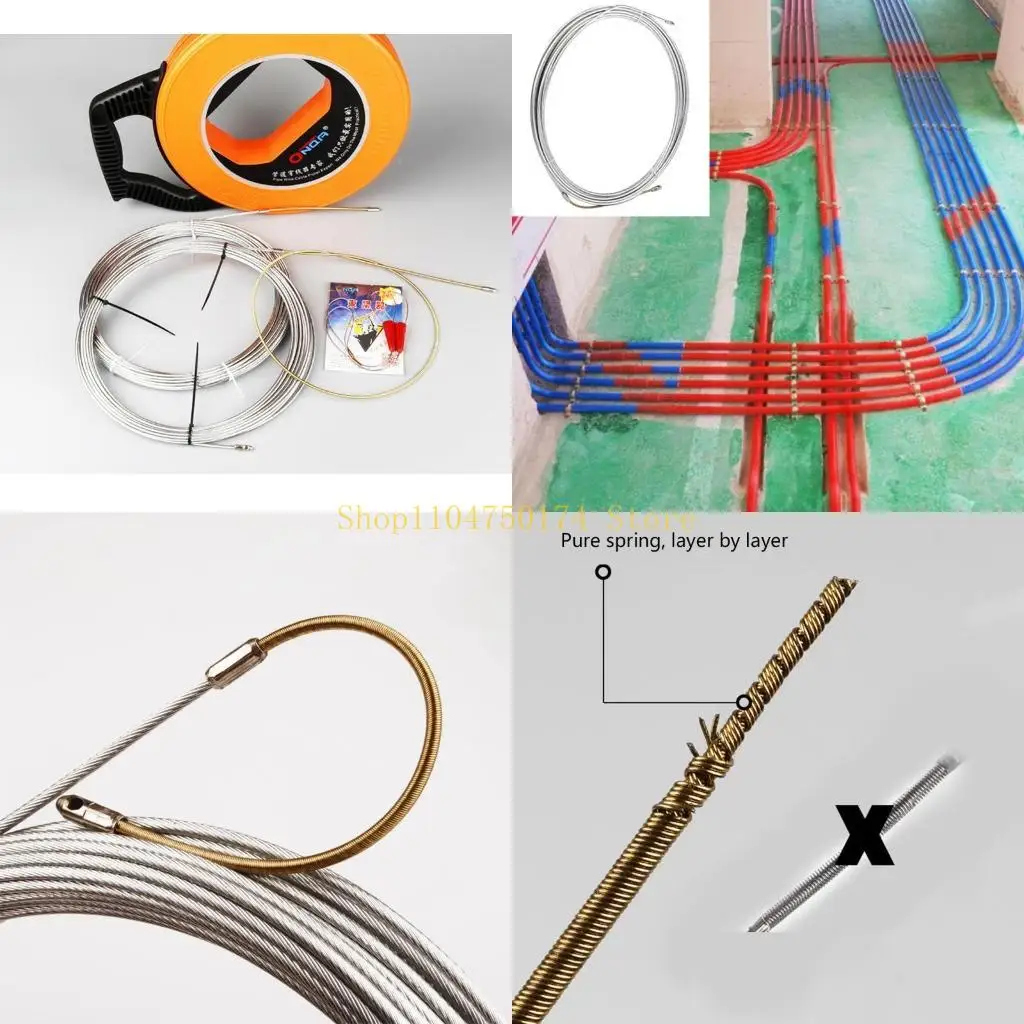 Universal Wire Traction Fish Tape Fastener Tool for Electrical Wire Fastening Binding Fastener Tool Puller Tool Quality top sale