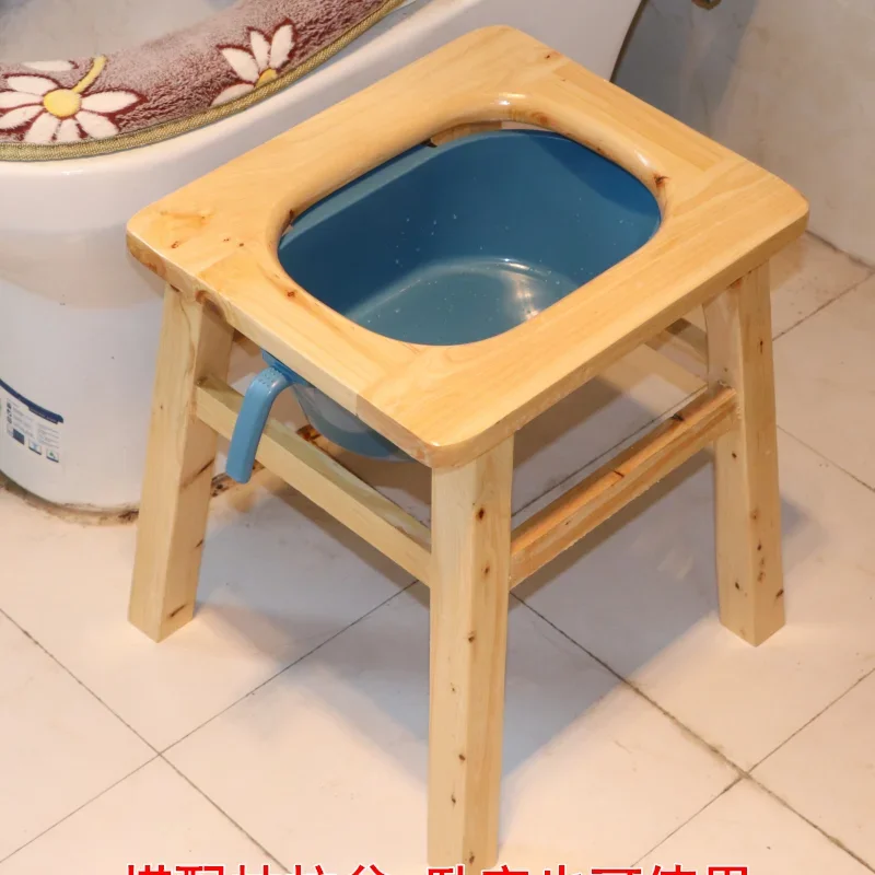 

Toilet elderly mobile pregnant women chair household stool squatting change stool wooden