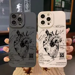 Original Heart Diagram Pupil Silicone Phone Case For Samsung A03 A10S A12 A13 A21S A22 A30 A31 A32 A42 A50 A51 A71 A72 4G 5G
