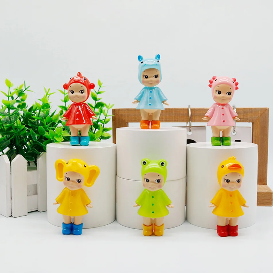 سلسلة I LOVE RAINY DAY - صندوق أعمى قابل للجمع (6 أنماط) لتزيين شاشة الهاتف - هدية غامضة لطيفة لعيد الميلاد والحفلات