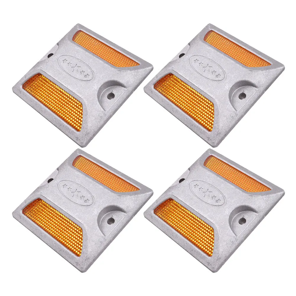 4 قطع من علامات الطريق العاكسة المصنوعة من الألومنيوم، علامات حركة المرور للرؤية الليلية للسلامة
