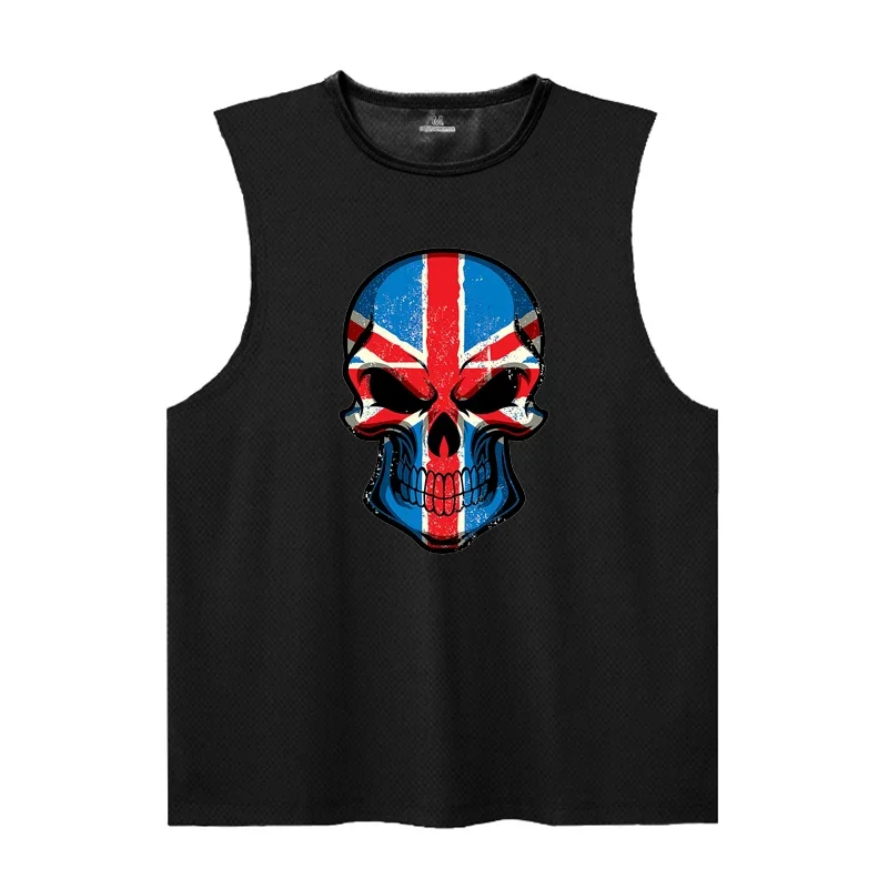 Summer Mesh Quick Dry Sleeveless Clothing Mens Bodybuilding Muscle Tank Tops Gym Fitness T-Shirts Jogging Sportswear Singlets