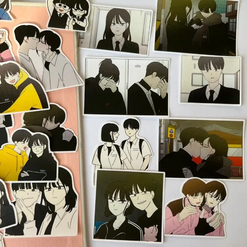26pcs Friends' Love Records, Hand-account Stickers, Cute Diy Daily Mobile Phone Cases And Pendants For Men Women