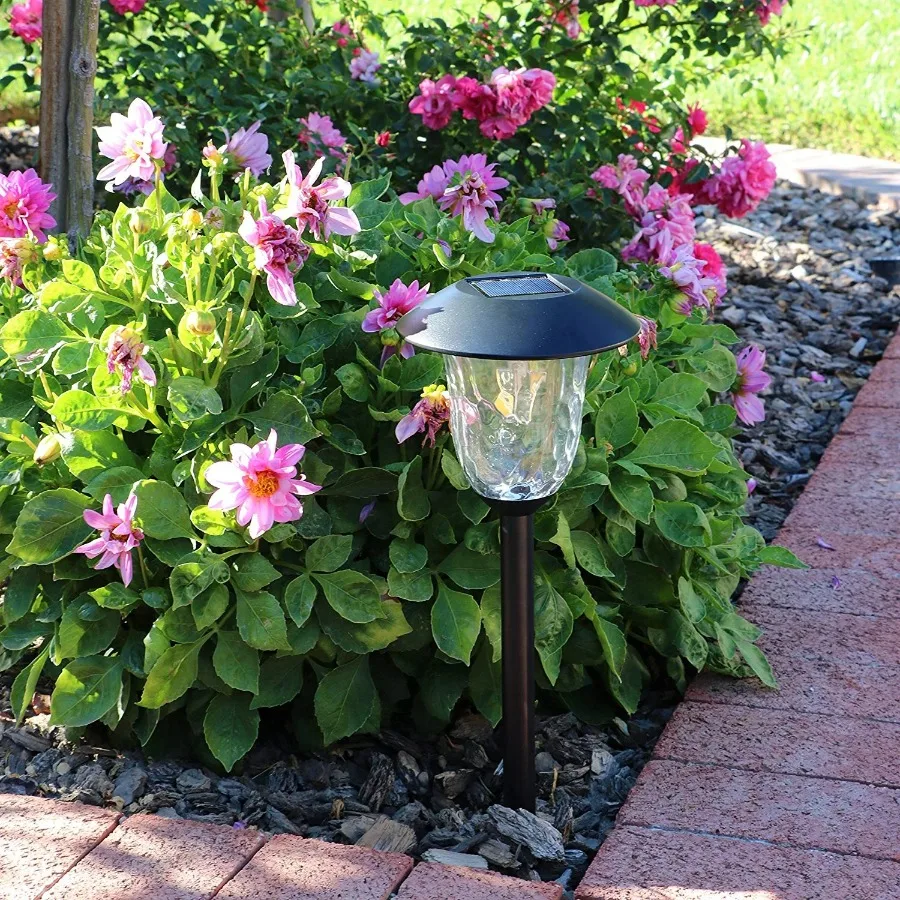 أضواء مسار LED خارجية سوداء على شكل خيوط، مصابيح حديقة شمسية عتيقة للممر والفناء. #3