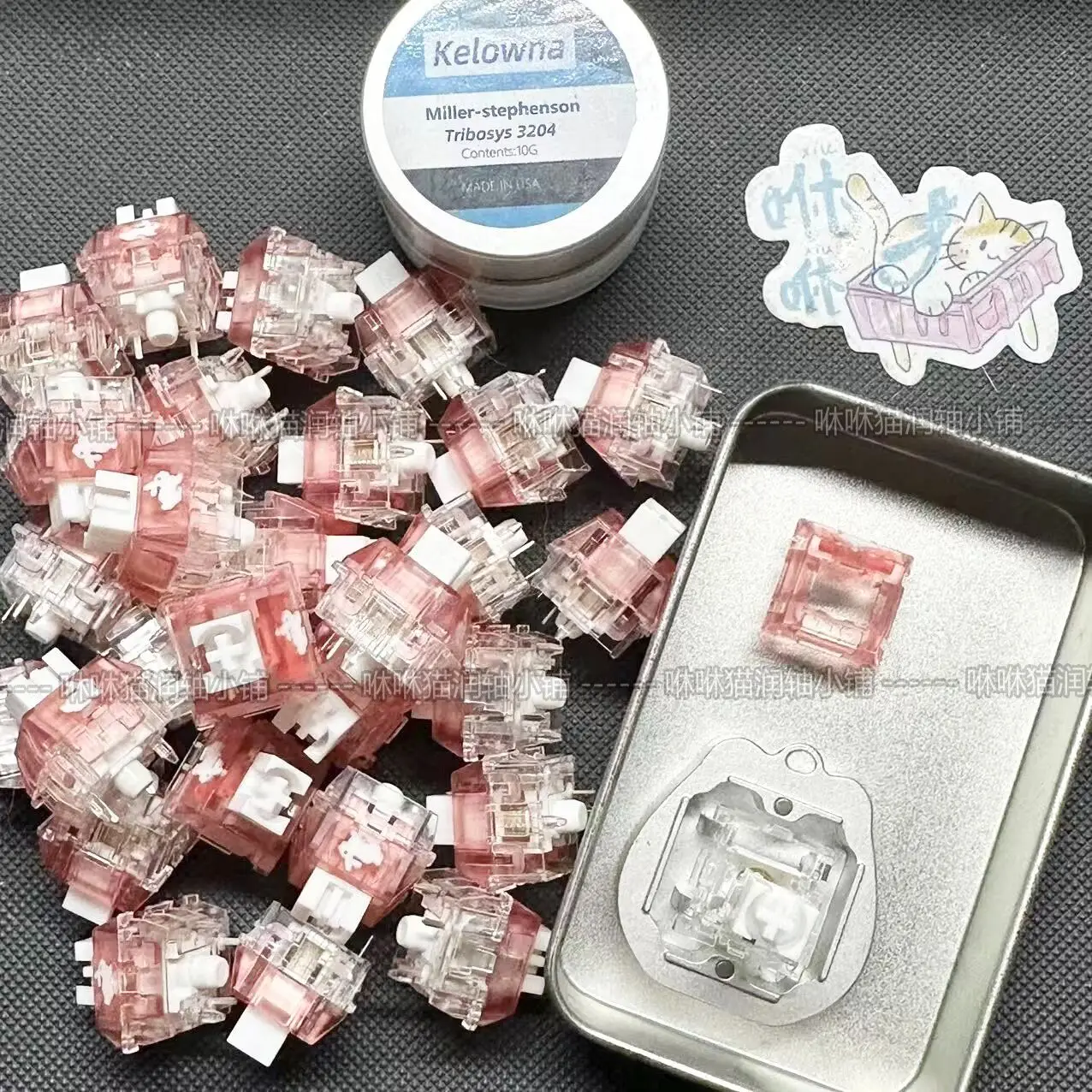 Custom Deep Hand-Finished Lagomorph Themed Silent Switch, Premium Precision Polished Hopping Bunny Mechanical Keyboard Gift