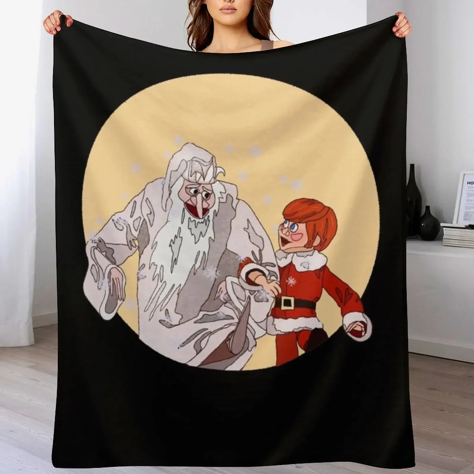 Santa Claus is Coming to Town - Winter Warlock Classic Throw Blanket Thin funny gift Luxury Brand Blankets For Bed Blankets