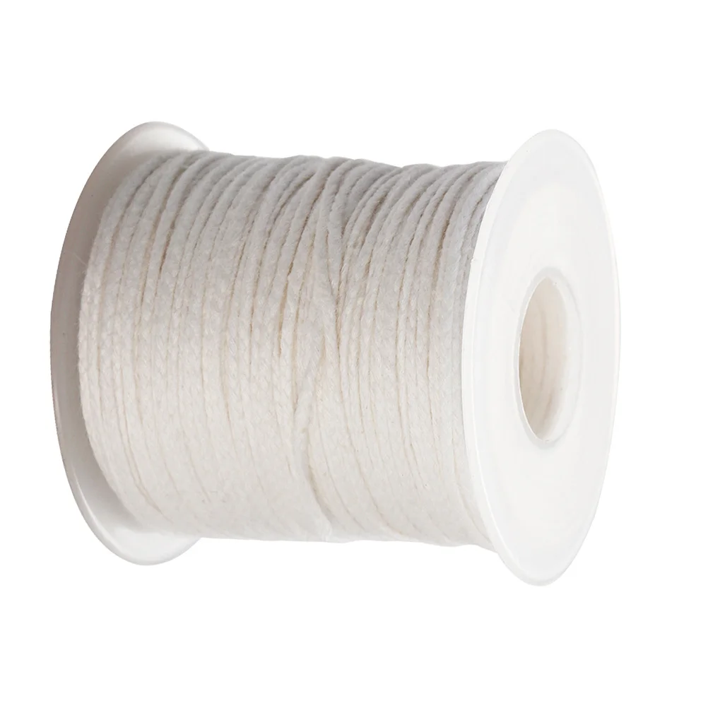 

1 Roll 30M Cotton Wicks Braided Wick Rope For Diy Making Heat Resistant Spool Taper Pillar Candles