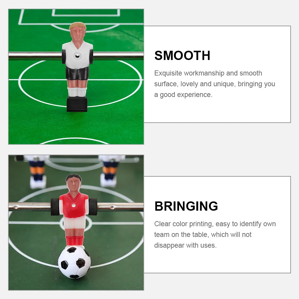 

10pcs Desktop Soccer Football Machine Accessories Foosball Players Replacement Parts Durable Plastic Easy Install Tabletop