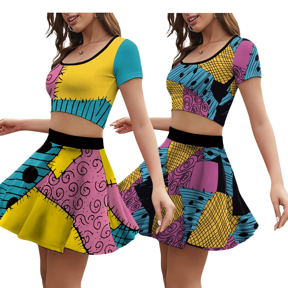 

[You're My Secret] Halloween Nightmare Before Christmas Sally Dress Party Top Disguise Adult Performance Cosplay Costumes Sets