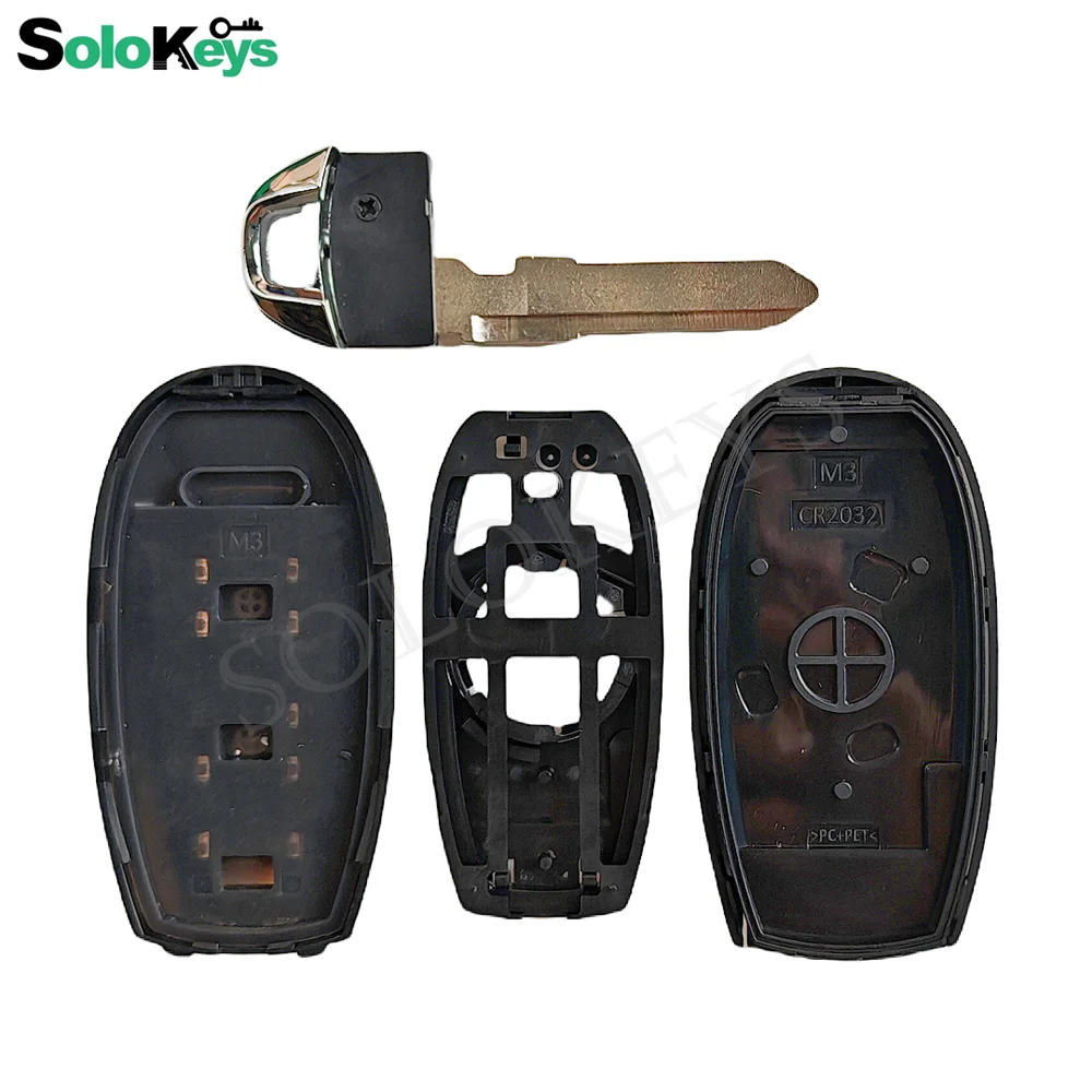 SOLOKEYS FCCID:TS008  For Suzuki SX4 Swift Vitara Smart Remote Key Replacement Shell 3/4 Button With LOGO