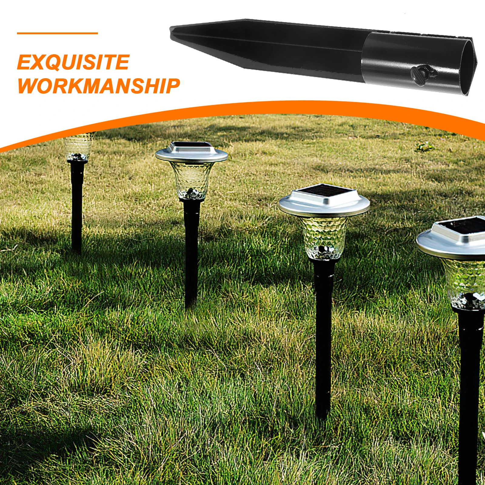 أوتاد ضوء الشمس الفولاذ المقاوم للصدأ المسامير الأرضية لأضواء عيد الميلاد في الهواء الطلق ساحة مسار الإضاءة ديكور استبدال