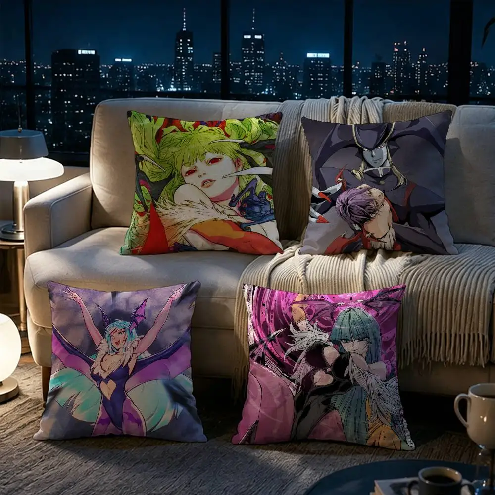 Darkstalkers Morrigan Aensland  Double-sided printed pillow cover Solid color minimalist pillowcase, fits all bedroom styles