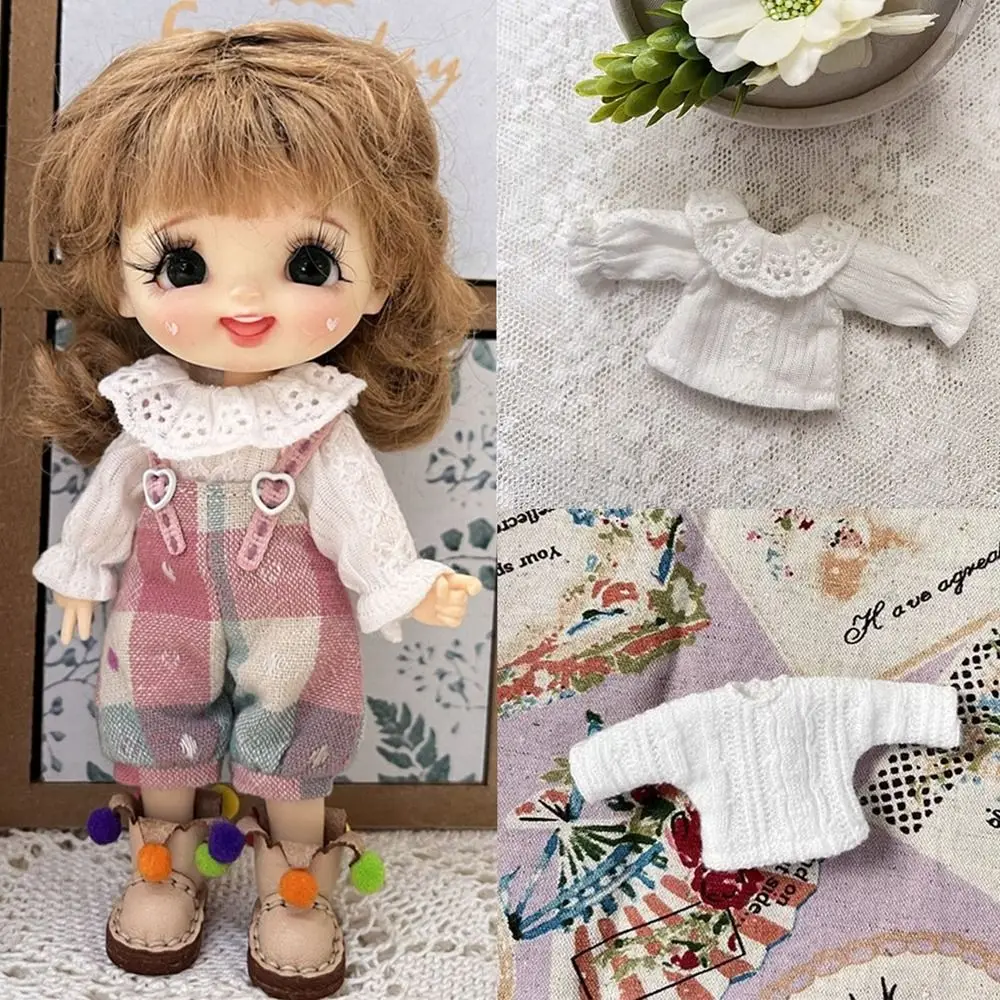 High Quality Fashion Shirt Sweaters 2 Styles White Clothes Gift 1/11 ob11 Dolls/1/12 Bjd Dolls