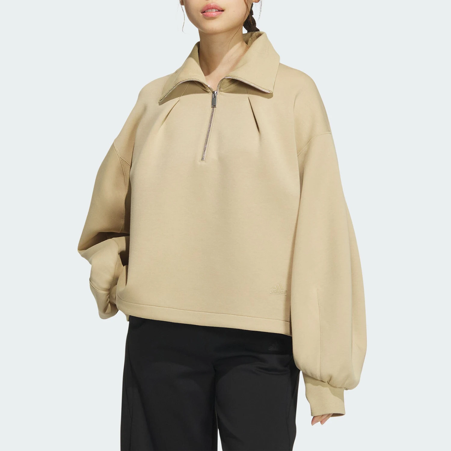 

Adidas genuine New Women's Half-Zip Sport Collar Pullover JJ3796