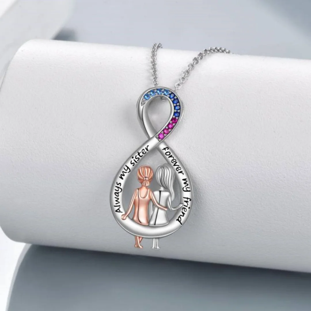 قلادة/قلادة على الطراز الأوروبي والأمريكي الجديدة الأكثر مبيعًا عبر الحدود مع تصميم كفاف حرف "إنفينيتي".