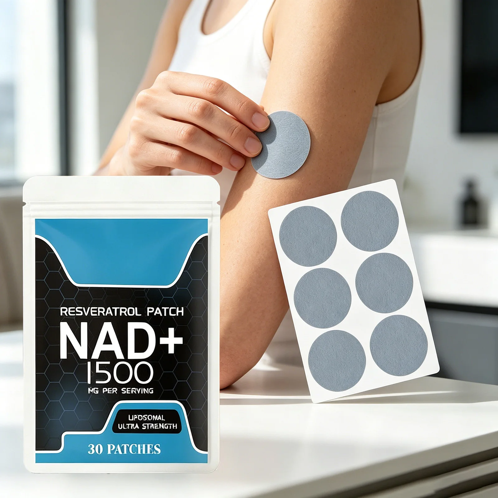 NAD+Supplement Patches Enhance Cellular Energy Immune Support Rejuvenating Skin Care for the Body Boosting Transdermal Patch
