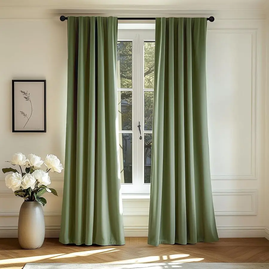 

Velvet Curtains for Living Room, Thermal Insulated Luxury Curtains for Bedroom 108 Inch Long, Stylish Soft Extra Long Drapes Roo