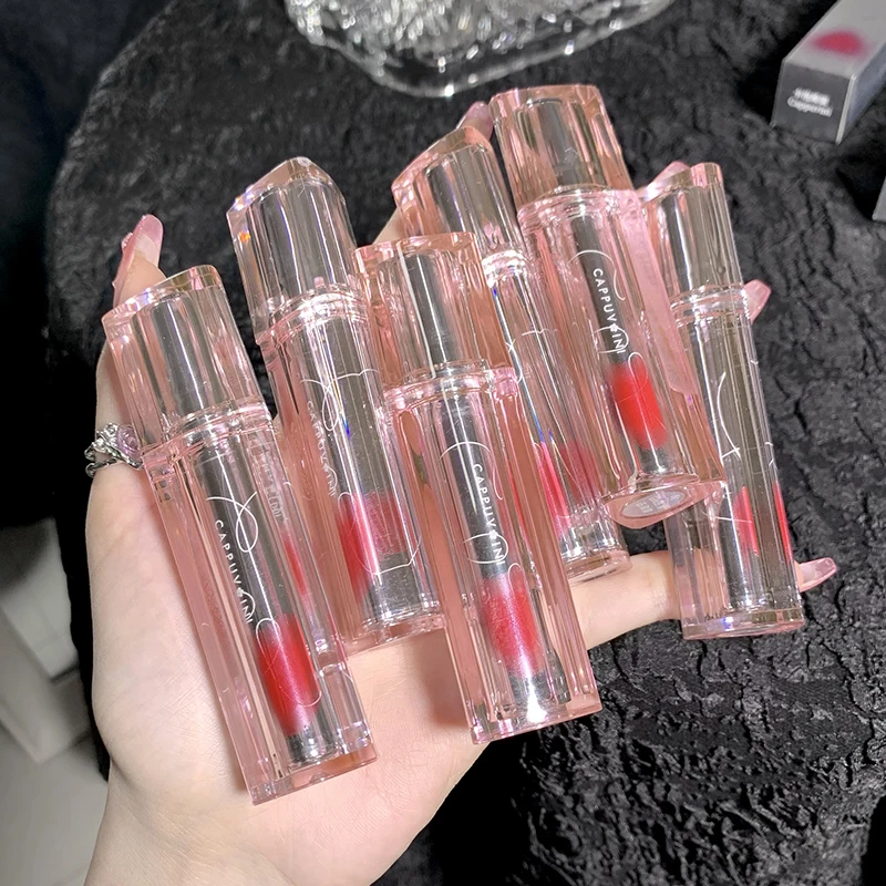 Pintalabios transparente de arcilla acrílica, lápiz labial mate, resistente al agua, terciopelo desnudo, Sexy, pigmentos para labios rojos y marrones, maquillaje de larga duración