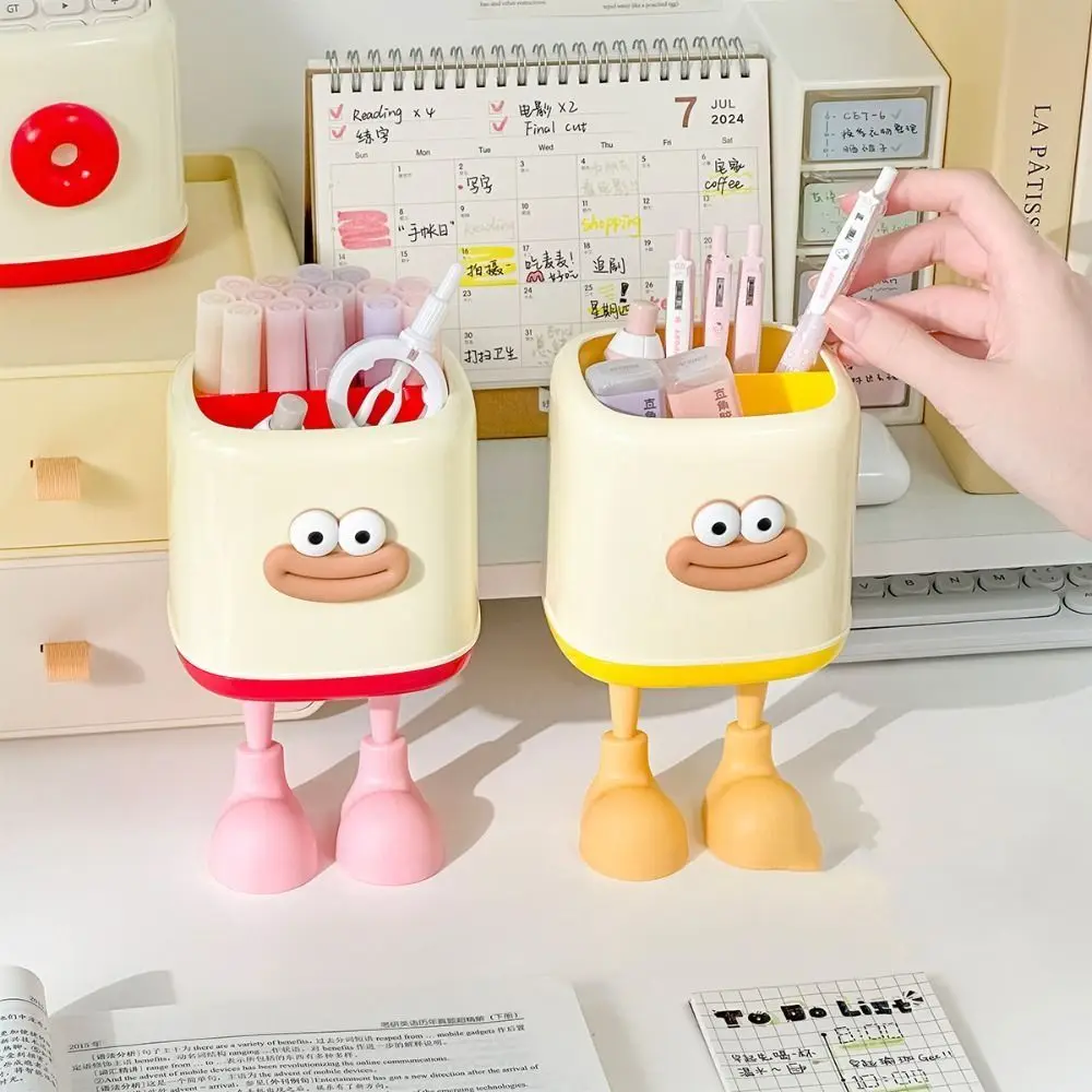 Interesting Student Pen Holder Multi-function Plastic Pencil Storage Box Tabletop Storage Makeup Brush Stationery Organizer