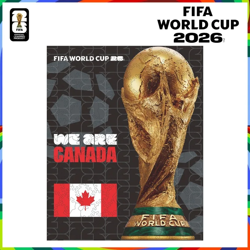 FIFA World Cup Canada Trophy Theme Wooden Jigsaw Puzzle Soccer Match Souvenir Puzzle Unique Collectible Gift for Football Fans