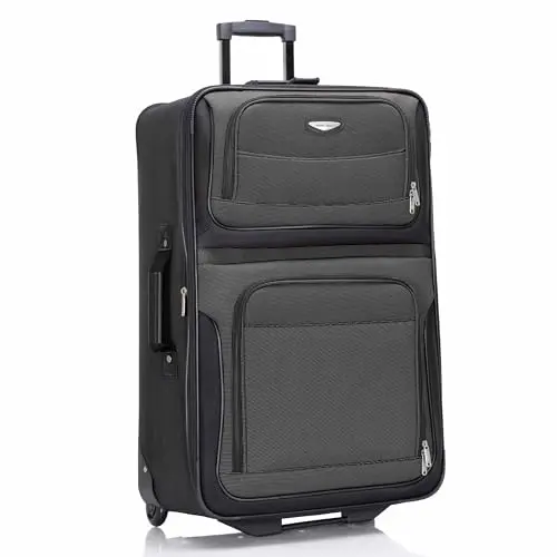 

Travel Select Amsterdam Softside Expandable Luggage with Rolling Wheels, Gray, 29-Inch Large