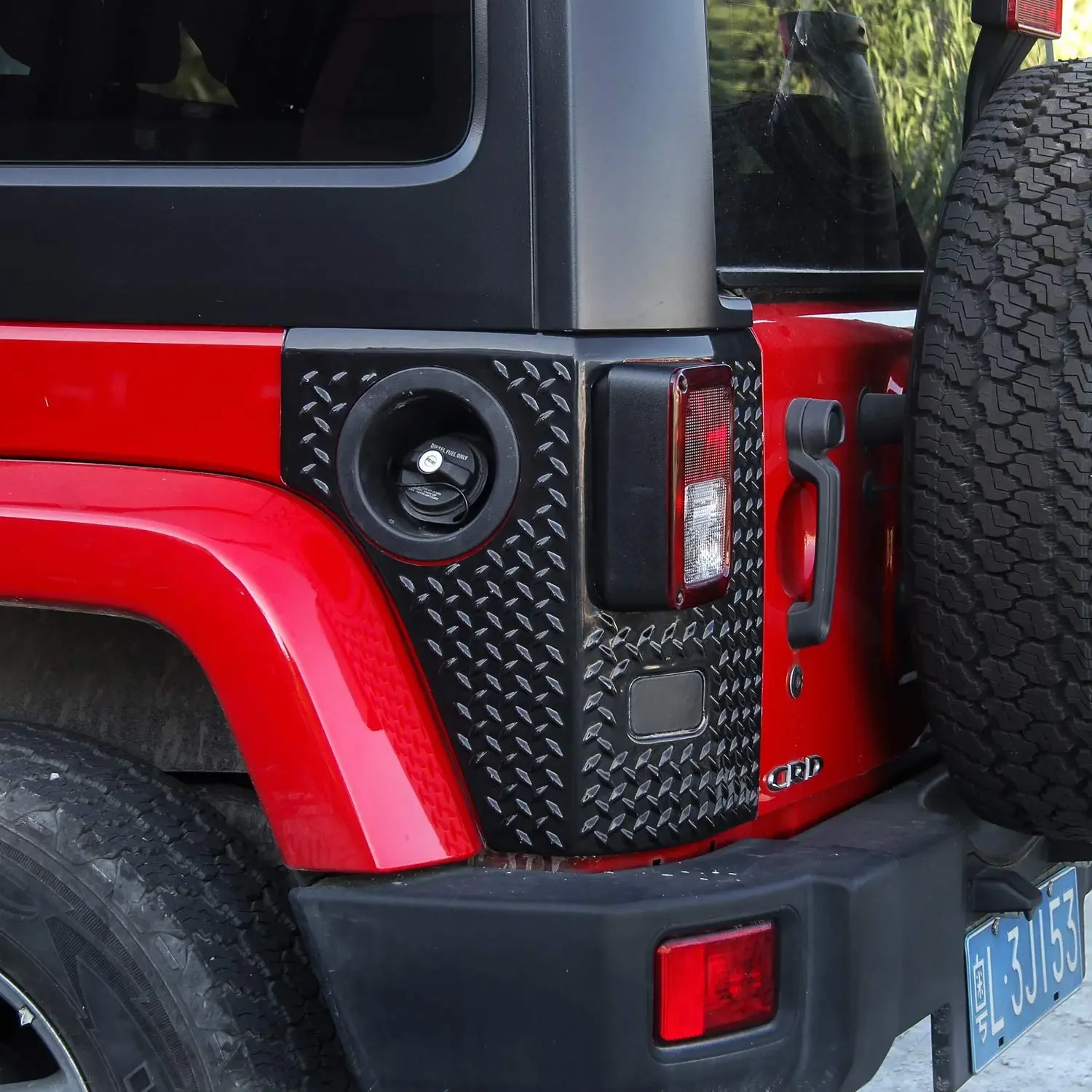 Luz traseira cowl armadura capa guarnição para jeep wrangler & ilimitado 2007-2018 rubicon sahara sports jk jku 2 & 4 portas abs preto