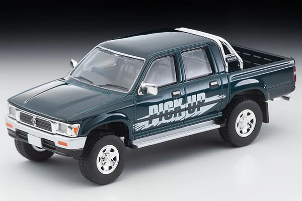 TOMICA TLV 1:644-N255B Toyota Hilux 4WD doble cabina SSR-X verde, aleación estática miniatura coche Boom Play modelo, juguete para regalo para niños.