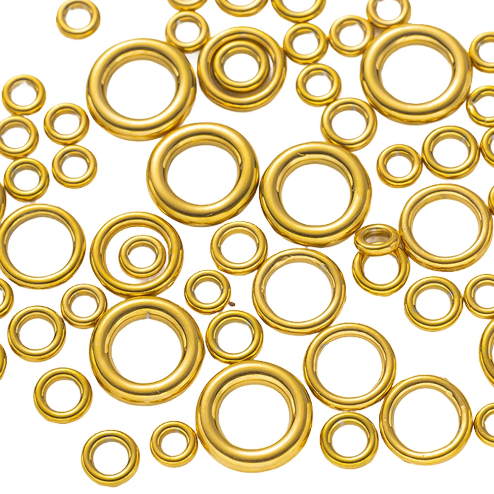 20pcs Stainless Steel Soldered Round Closed Jump Ring O Rings Charms for DIY Necklace Earring Jewelry Crafts Making Supplies